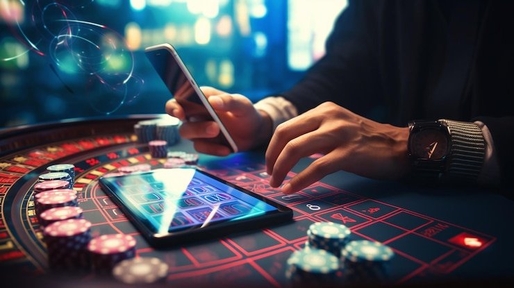 Tampilan visual Game Pemburu Dino di ponsel